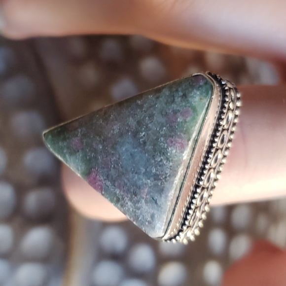 New Ruby in Fuchsite 925 Silver Ring. - Picture 15 of 15